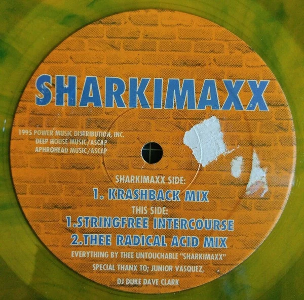 Sharkimaxx - Krashback EP (12", EP, Yel) (Very Good Plus (VG+)) (Very Good Plus (VG+)) - Image 3