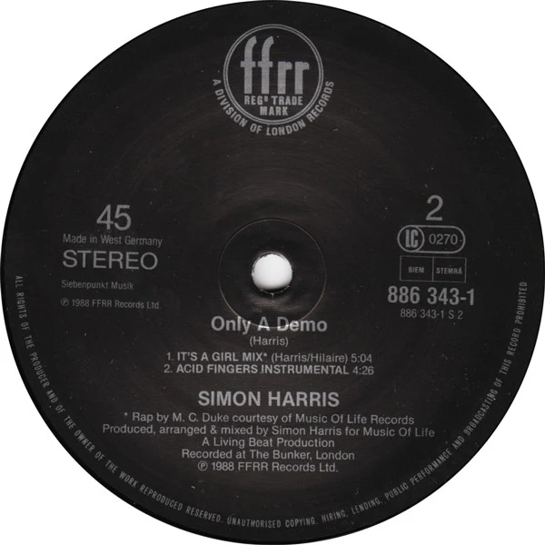 Simon Harris - Here Comes That Sound (12") (Very Good Plus (VG+)) (Very Good Plus (VG+)) - Image 3