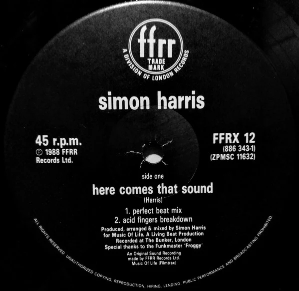 Simon Harris - Here Comes That Sound (12") (Very Good Plus (VG+)) (Very Good Plus (VG+)) - Image 3