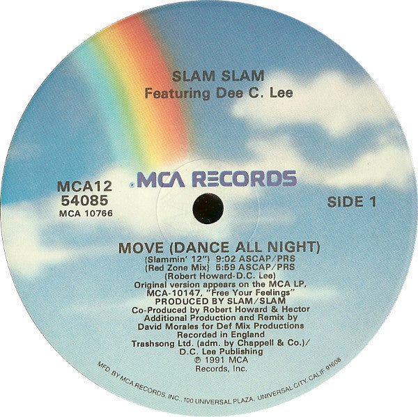 Slam Slam Featuring Dee C. Lee - Move (Dance All Night) (12", Single) (Very Good Plus (VG+)) - Image 3
