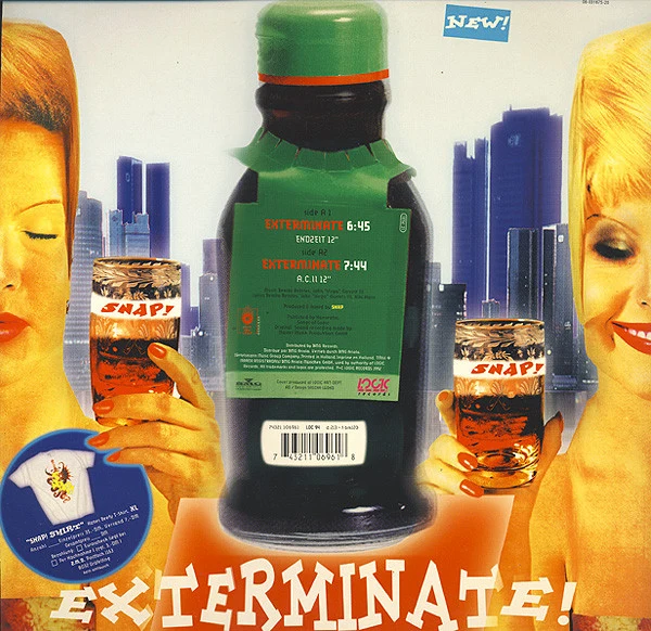 Snap! Featuring Niki Haris!* - Exterminate! (12") (Very Good Plus (VG+)) (Very Good Plus (VG+)) - Image 2