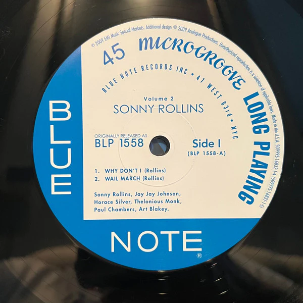 Sonny Rollins - Volume 2 (2x12", Album, Mono, Ltd, RE, 180) (Near Mint (NM or M-)) (Near Mint (NM or M-)) - Image 3