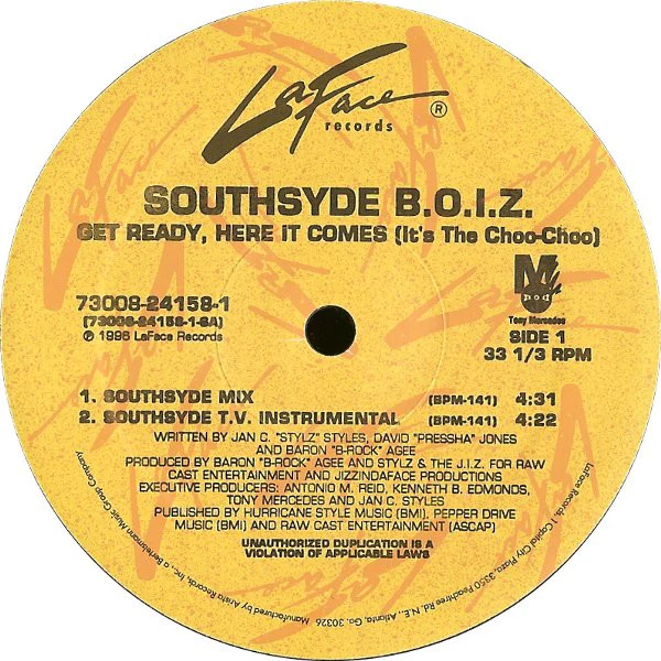 Southsyde B.O.I.Z. - Get Ready, Here It Comes (It's The Choo-Choo) (12") (Very Good Plus (VG+)) - Image 3