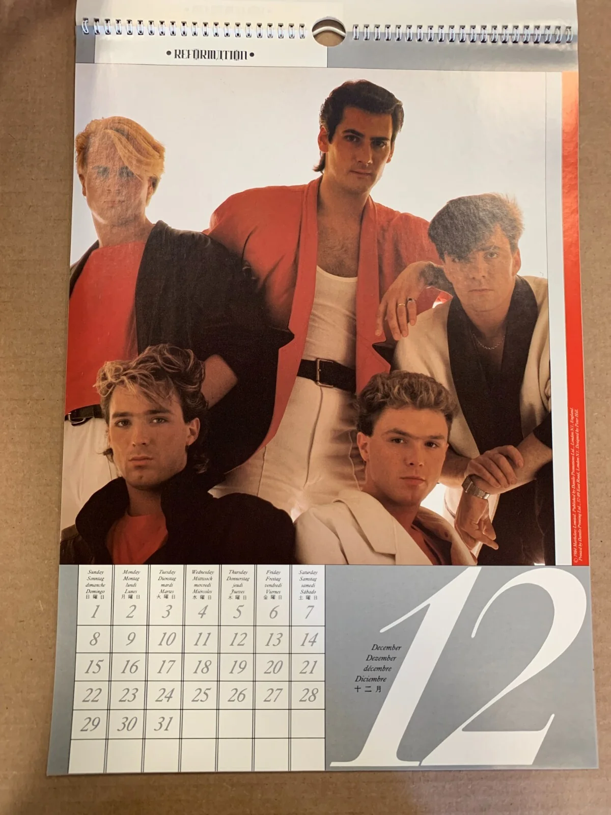 SPANDAU BALLET 1985 calendar - Image 8