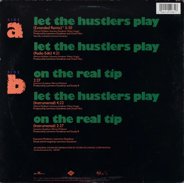 Steady B - Let The Hustlers Play (12", Promo) (Very Good Plus (VG+)) (Very Good Plus (VG+)) - Image 2