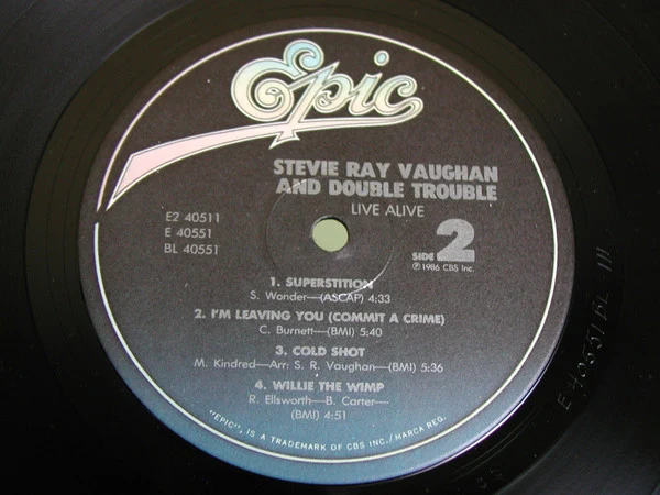 Stevie Ray Vaughan And Double Trouble* - Live Alive (2xLP, Album, RCA) (Very Good Plus (VG+)) (Very Good Plus (VG+)) - Image 5
