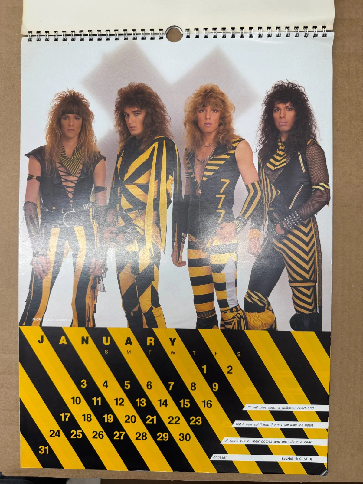 Stryper Vintage Original Official 1988 Calendar Christian Metal Michael Sweet - Image 3