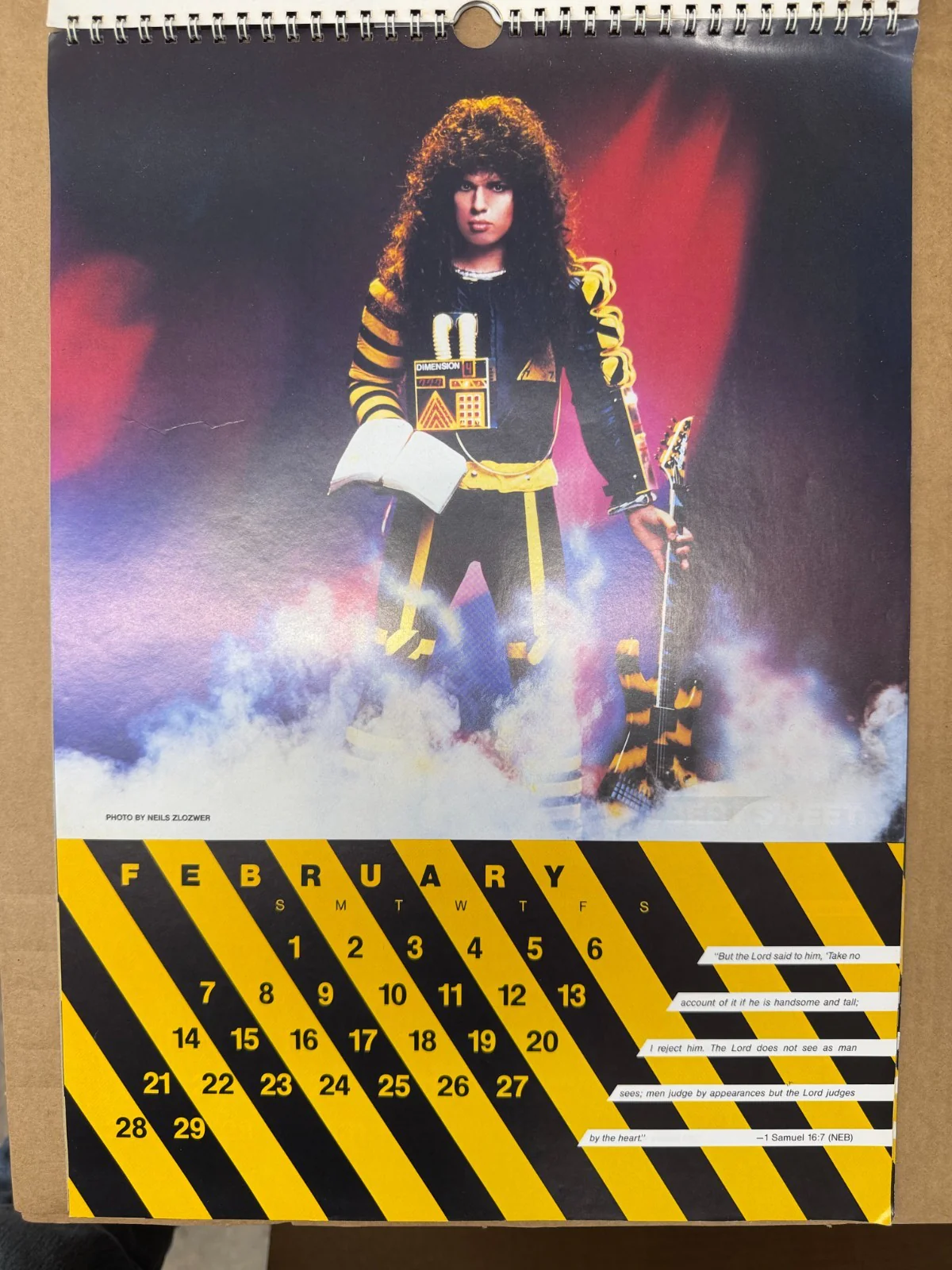 Stryper Vintage Original Official 1988 Calendar Christian Metal Michael Sweet - Image 4
