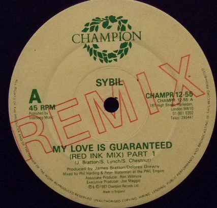 Sybil - My Love Is Guaranteed Remix (12") (Very Good Plus (VG+)) - Image 2