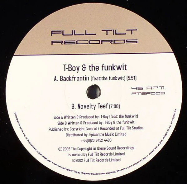 T-Boy & The Funkwit - Butt Naked (12") (Very Good (VG))