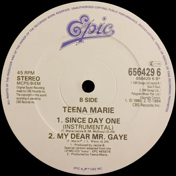 Teena Marie - Since Day One (12") (Very Good Plus (VG+)) - Image 4