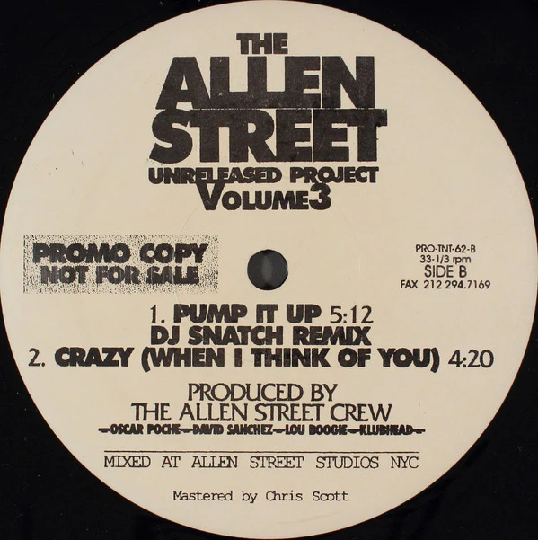 The Allen Street Crew - The Allen Street Unreleased Project Volume 3 (12", Promo) (Very Good Plus (VG+)) - Image 2