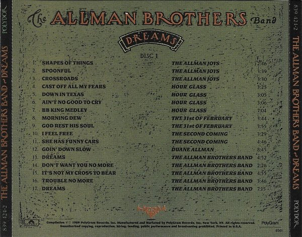 The Allman Brothers Band - Dreams (4xCD, Comp + Box) (Near Mint (NM or M-)) - Image 5