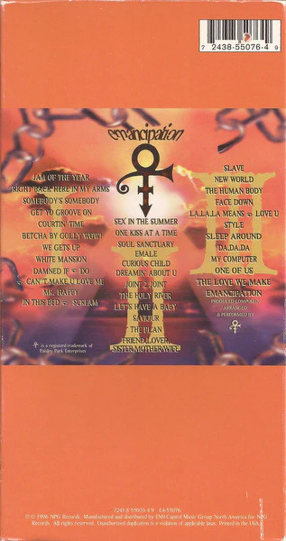 The Artist (Formerly Known As Prince) - Emancipation (3xCass, Album, Cle) (Near Mint (NM or M-)) (Very Good Plus (VG+)) - Image 2