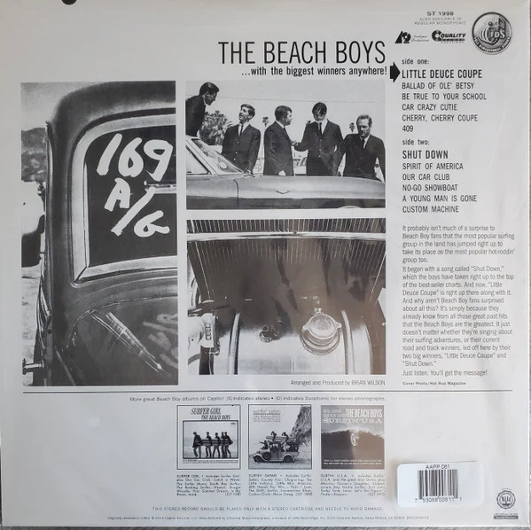 The Beach Boys - Little Deuce Coupe (LP, Album, RE, RM, 180) (Near Mint (NM or M-)) (Near Mint (NM or M-)) - Image 2