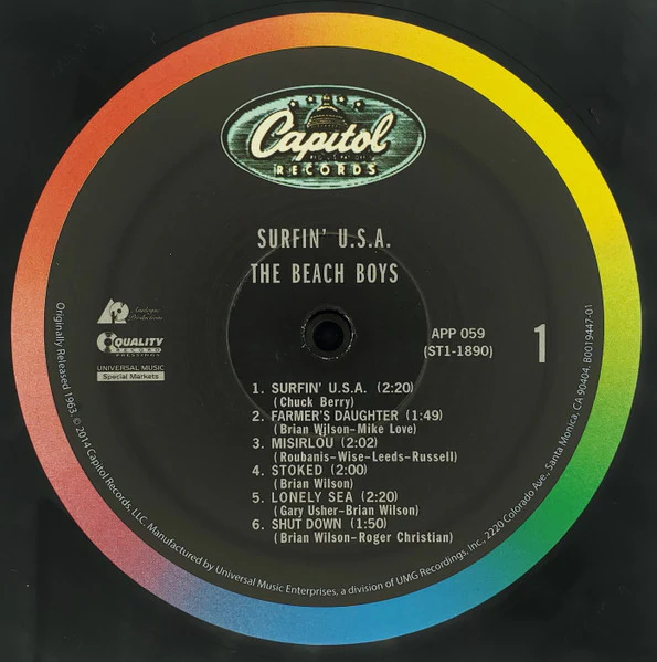The Beach Boys - Surfin' U.S.A. (LP, Album, RE, RP, 180) (Near Mint (NM or M-)) (Near Mint (NM or M-)) - Image 2