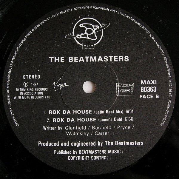 The Beatmasters Featuring The Cookie Crew - Rok Da House (12", Maxi) (Very Good Plus (VG+)) - Image 4