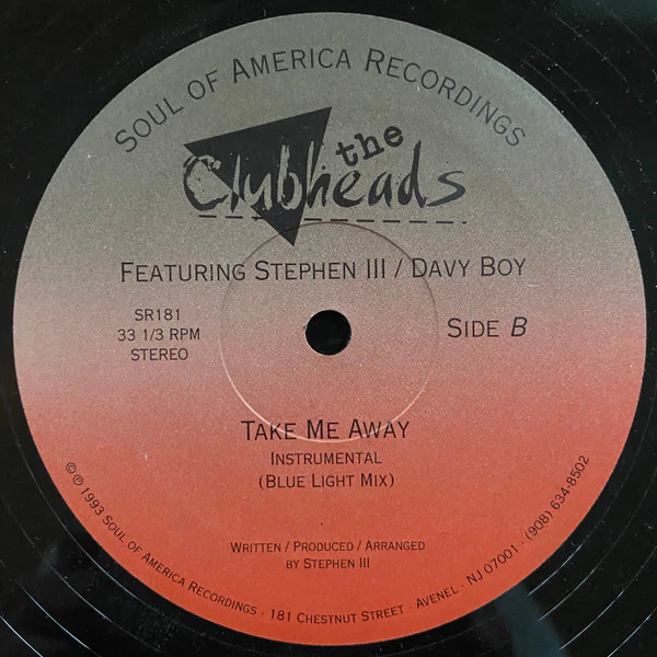 The Clubheads Featuring Davy Boy / Stephen III - Take Me Away (12") (Very Good Plus (VG+)) - Image 2