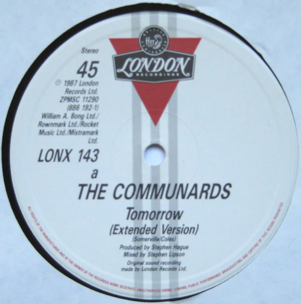 The Communards - Tomorrow (12", Single) (Very Good Plus (VG+)) - Image 3
