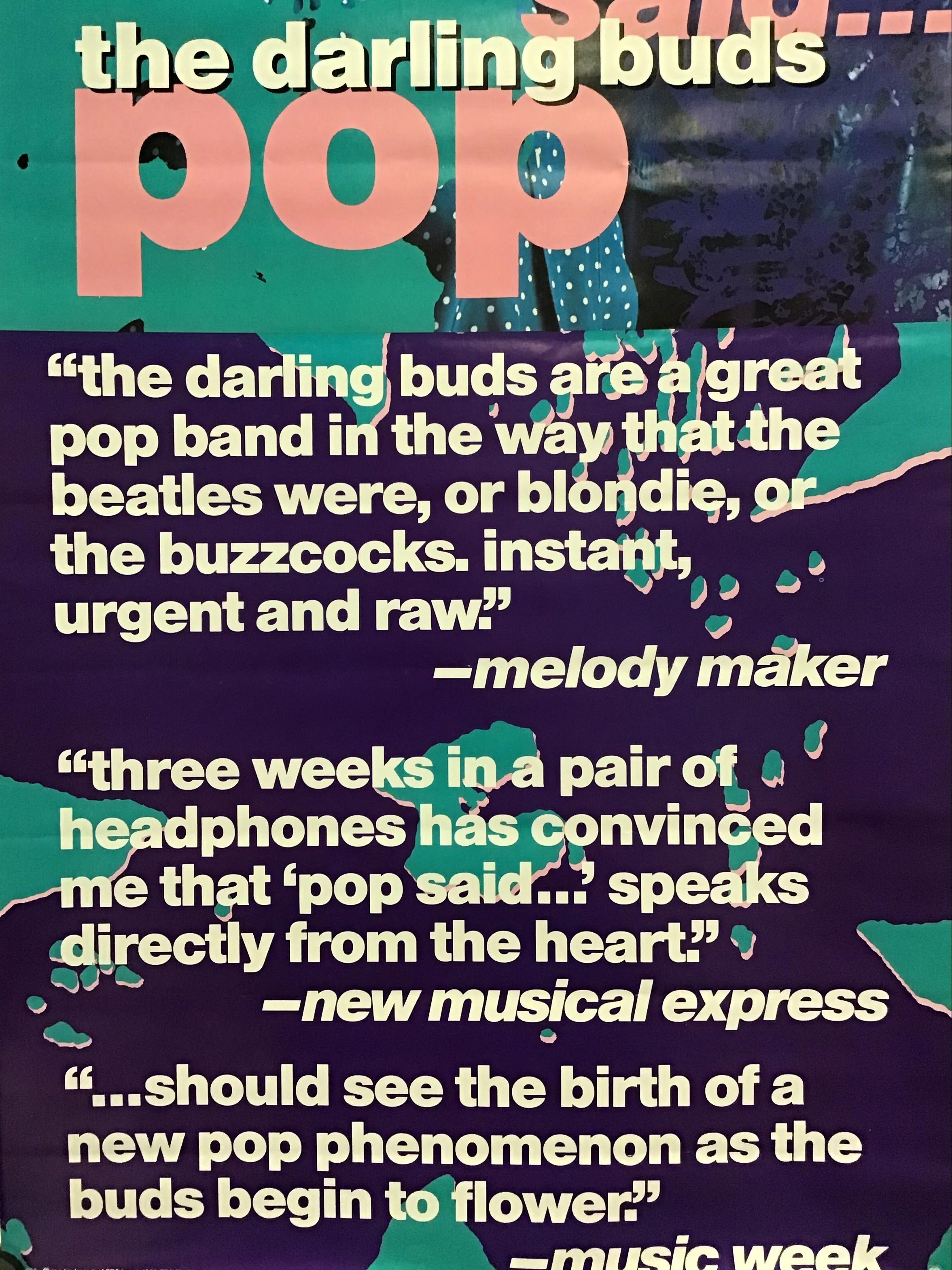 The Darling Buds - Pop Said... Promo Poster - Image 2