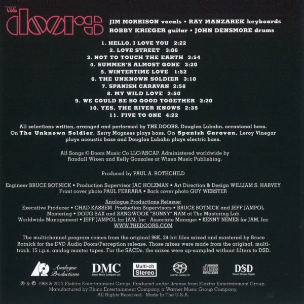 The Doors - Waiting For The Sun (SACD, Hybrid, Multichannel, Album, RE, RM, Sup) (Near Mint (NM or M-)) - Image 4