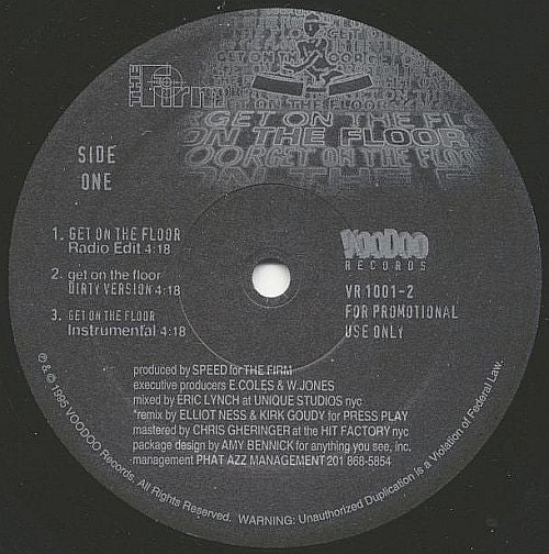 The Firm - Get On The Floor (12") (Very Good Plus (VG+)) (Generic)