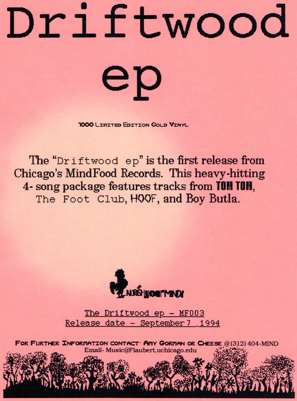 The Footclub - Driftwood EP (12", Ltd, Promo, Gol) (Very Good Plus (VG+)) - Image 5