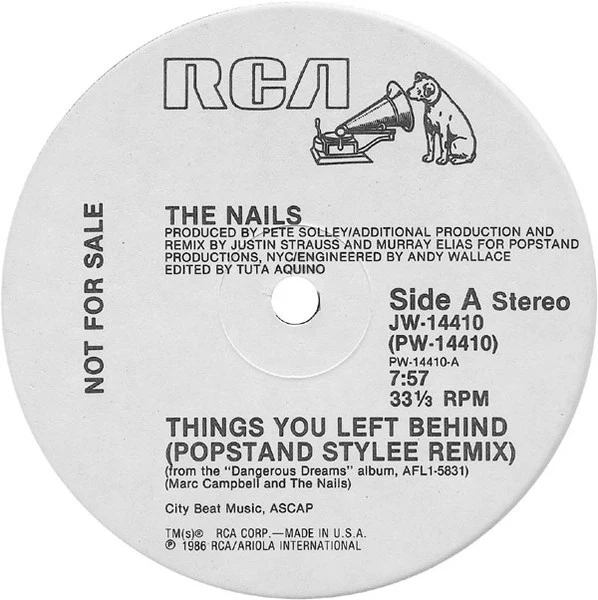 The Nails - Things You Left Behind (12", Promo) (Very Good Plus (VG+)) (Very Good Plus (VG+))