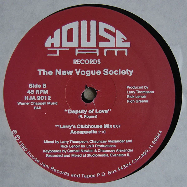 The New Vogue Society - The Deputy Of Love (12") (Very Good Plus (VG+)) (Very Good Plus (VG+)) - Image 2