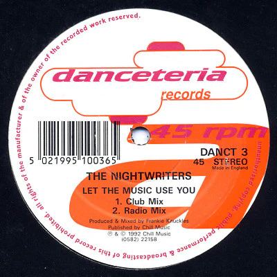 The Nightwriters* - Let The Music Use You (12") (Very Good Plus (VG+)) (Very Good Plus (VG+))