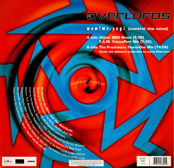 The Overlords - Wow! Mr. Yogi (Control The Mind) (12") (Very Good Plus (VG+)) (Very Good Plus (VG+)) - Image 2
