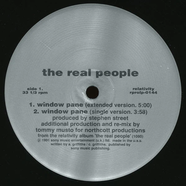 The Real People - Window Pane (12", Single, Promo) (Very Good Plus (VG+))