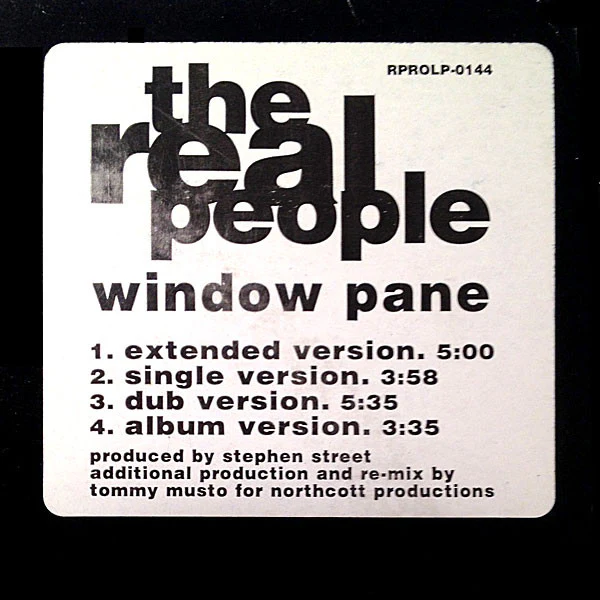 The Real People - Window Pane (12", Single, Promo) (Very Good Plus (VG+)) - Image 3