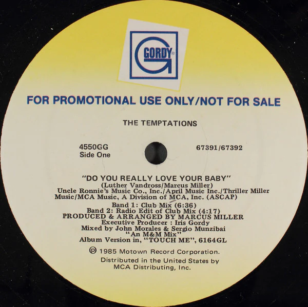 The Temptations - Do You Really Love Your Baby (12", Promo) (Very Good Plus (VG+))