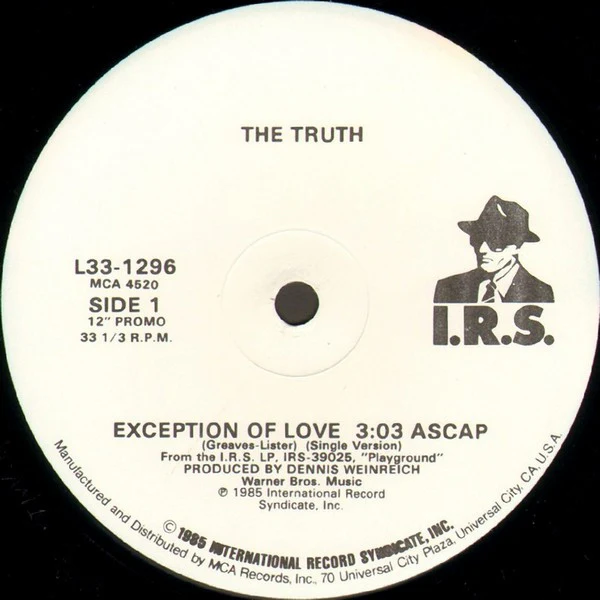 The Truth - Exception Of Love (12", Promo) (Very Good Plus (VG+))