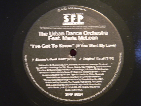 The Urban Dance Orchestra Feat. Marla McLean - I've Got To Know (If You Want My Love) (12") (Very Good (VG)) - Image 3