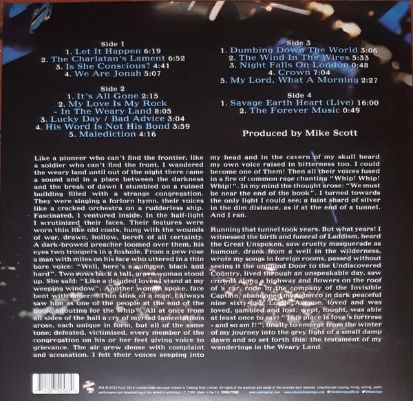 The Waterboys - A Rock In The Weary Land (2xLP, Ltd, RE, Exp) (Very Good Plus (VG+)) (Very Good Plus (VG+)) - Image 2