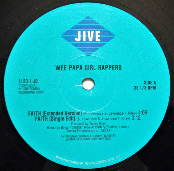 The Wee Papa Girl Rappers* - Faith (12") (Very Good Plus (VG+)) (Very Good Plus (VG+)) - Image 5