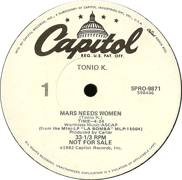 Tonio K. - Mars Needs Women (12", Promo) (Near Mint (NM or M-))