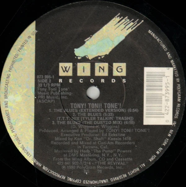 Tony! Toni! Toné! - The Blues (12", Single) (Very Good Plus (VG+)) (Very Good Plus (VG+)) - Image 4