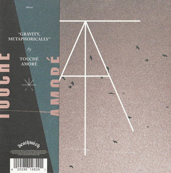 Touché Amoré / Pianos Become The Teeth - Gravity, Metaphorically / Hiding (7", RP, Blu) (Very Good Plus (VG+)) (Very Good Plus (VG+)) - Image 2