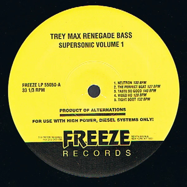 Trey Max - Renegade Bass Supersonic Volume 1 (LP, Album) (Very Good Plus (VG+)) - Image 2