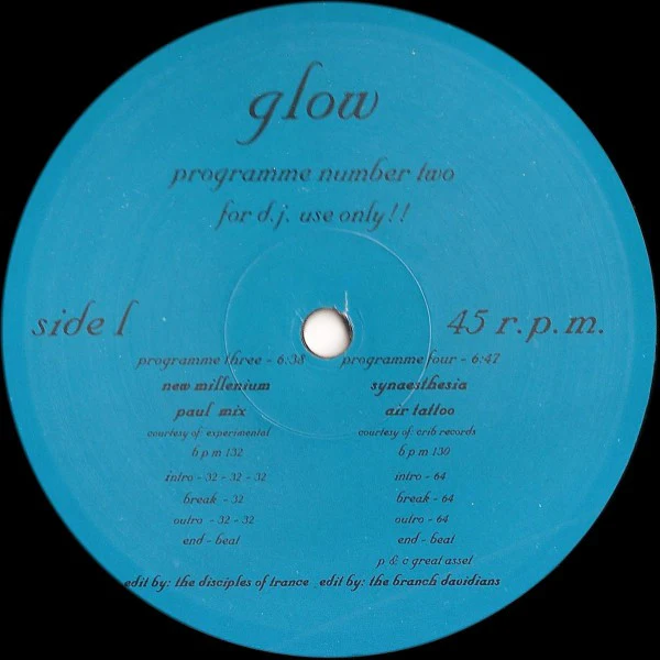 Various - Glow - Programme Number Two (2x12", Comp, Promo) (Very Good Plus (VG+)) (Very Good Plus (VG+)) - Image 3
