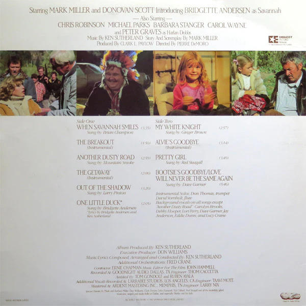 Various - Savannah Smiles (Original Motion Picture Soundtrack) (LP, Album) (Near Mint (NM or M-)) - Image 2