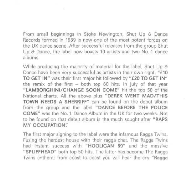 Various - "Shut Up And Dance" (CD, Comp) (Very Good Plus (VG+)) - Image 4