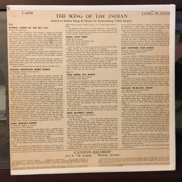Various - The Song Of The Indian (10") (Very Good Plus (VG+)) - Image 2