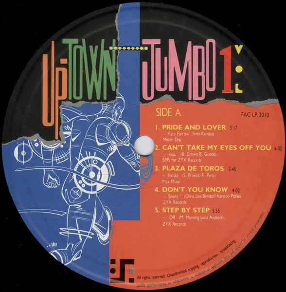 Various - Up-Town Jumbo Vol 1 (LP, Comp) (Near Mint (NM or M-)) (Very Good Plus (VG+)) - Image 3