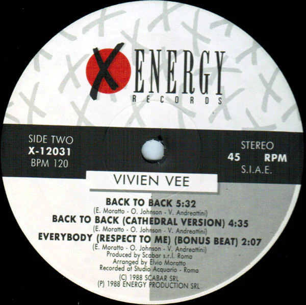 Vivien Vee - Everybody (Respect To Me) (12") (Very Good Plus (VG+)) - Image 4