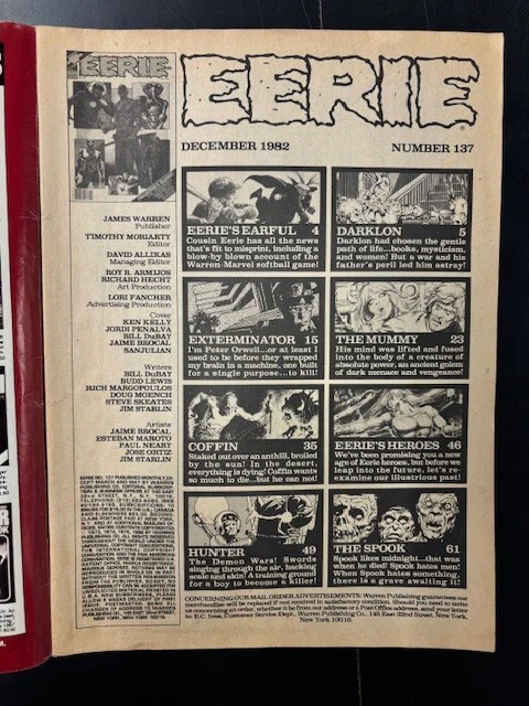 Warren Special Issue Eerie Magazine No. 137, December 1982 - Image 3