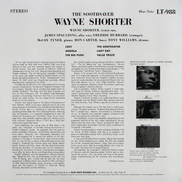 Wayne Shorter - The Soothsayer (2xLP, Album, Ltd, RE, Gat) (Very Good Plus (VG+)) (Very Good Plus (VG+)) - Image 2